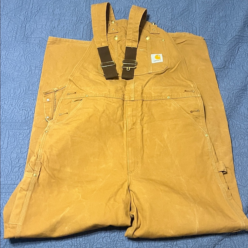 Carhartt Tan Cotton Overalls
